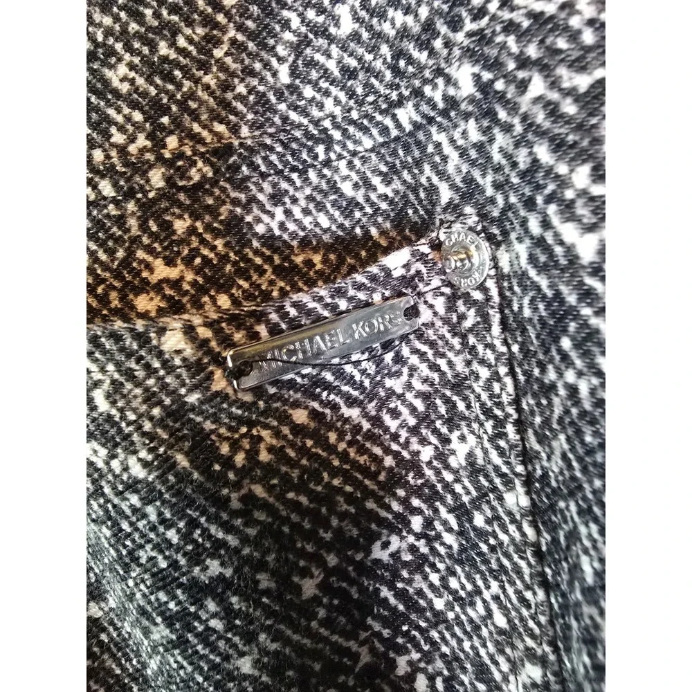 Womens Michael Kors Pants Medium Black White‎ Geometric Print